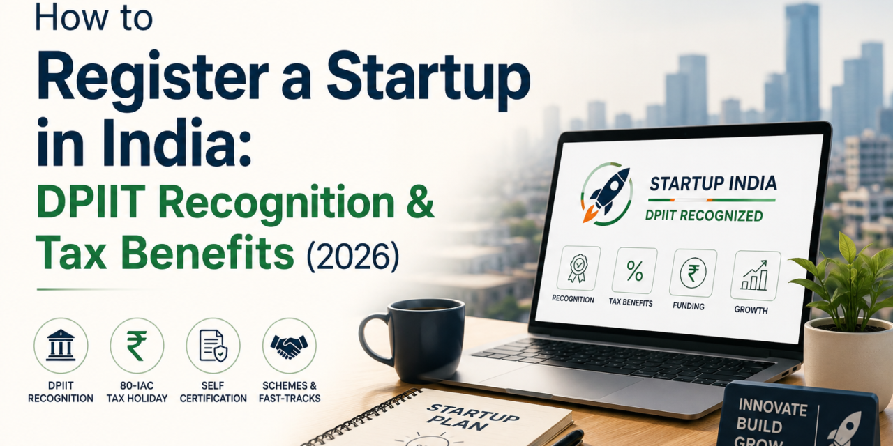 How to Register a Startup in India: DPIIT Recognition & Tax Benefits (2026)